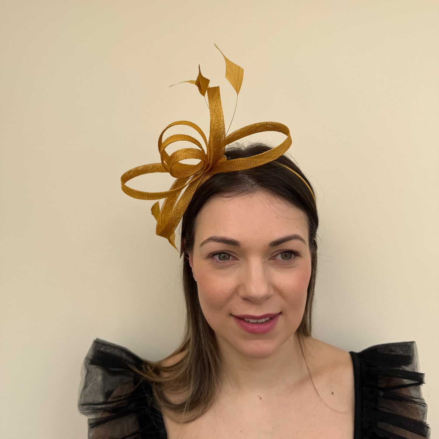 J Bees JB26/150 Honey Mustard Fascinator
