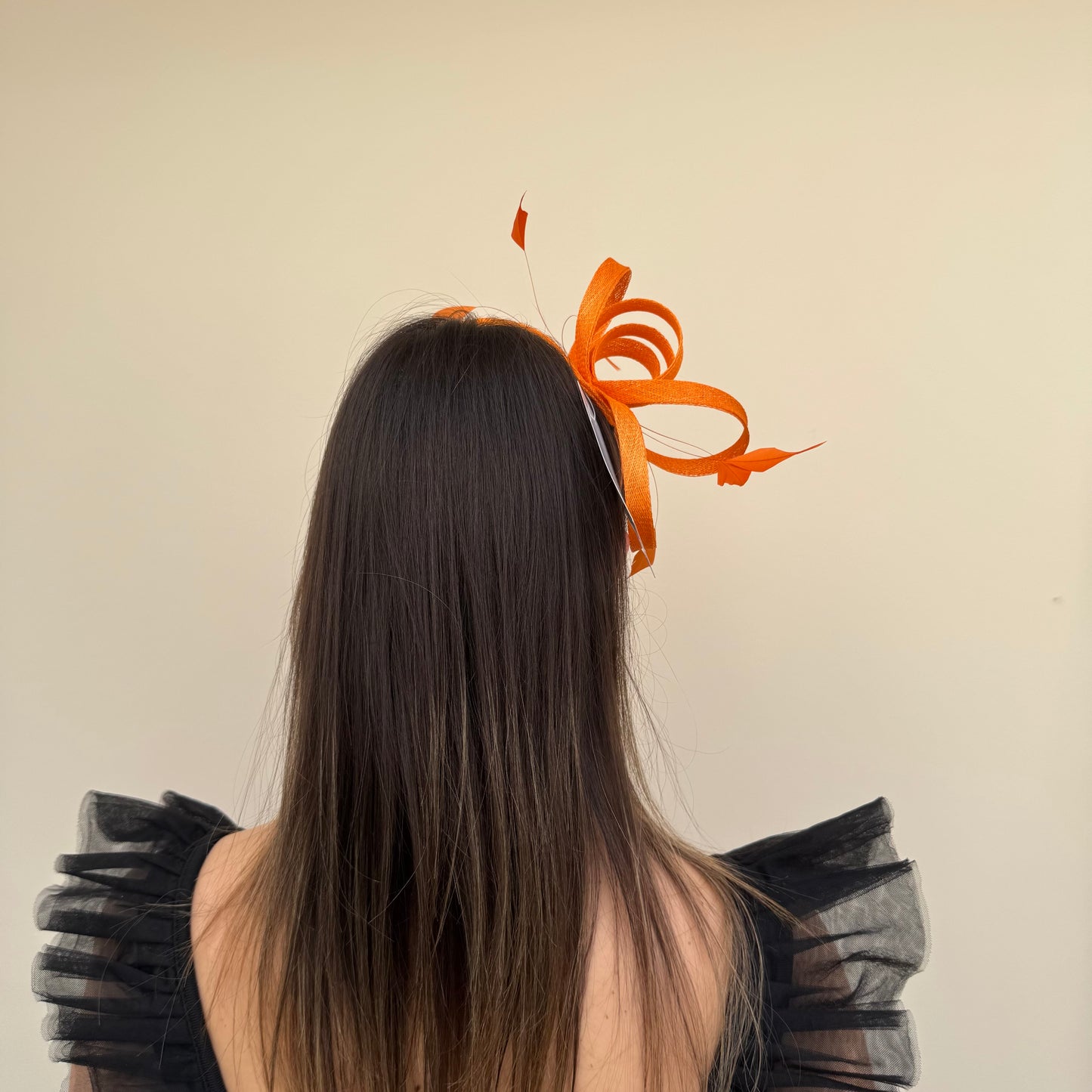 J Bees JB26/150 Tangerine Orange Fascinator