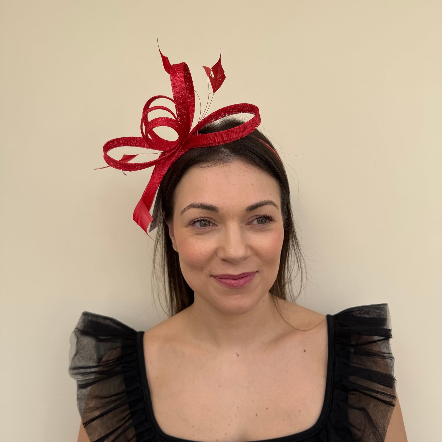 J Bees JB26/150 Poppy Red Fascinator