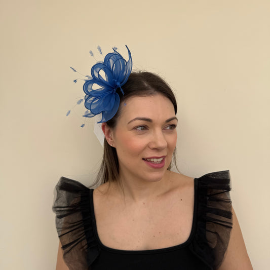 J Bees 9826 Azure Blue Clip Fascinator