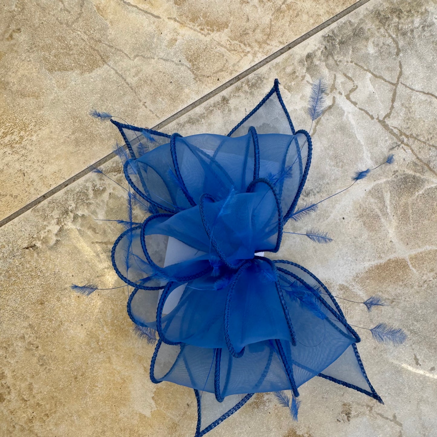 J Bees 9826 Azure Blue Clip Fascinator