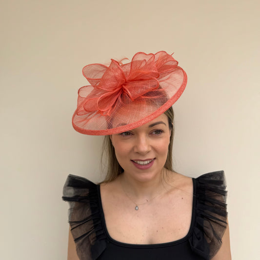 Failsworth SS26 8016 Sinamay Fascinaotor Papaya