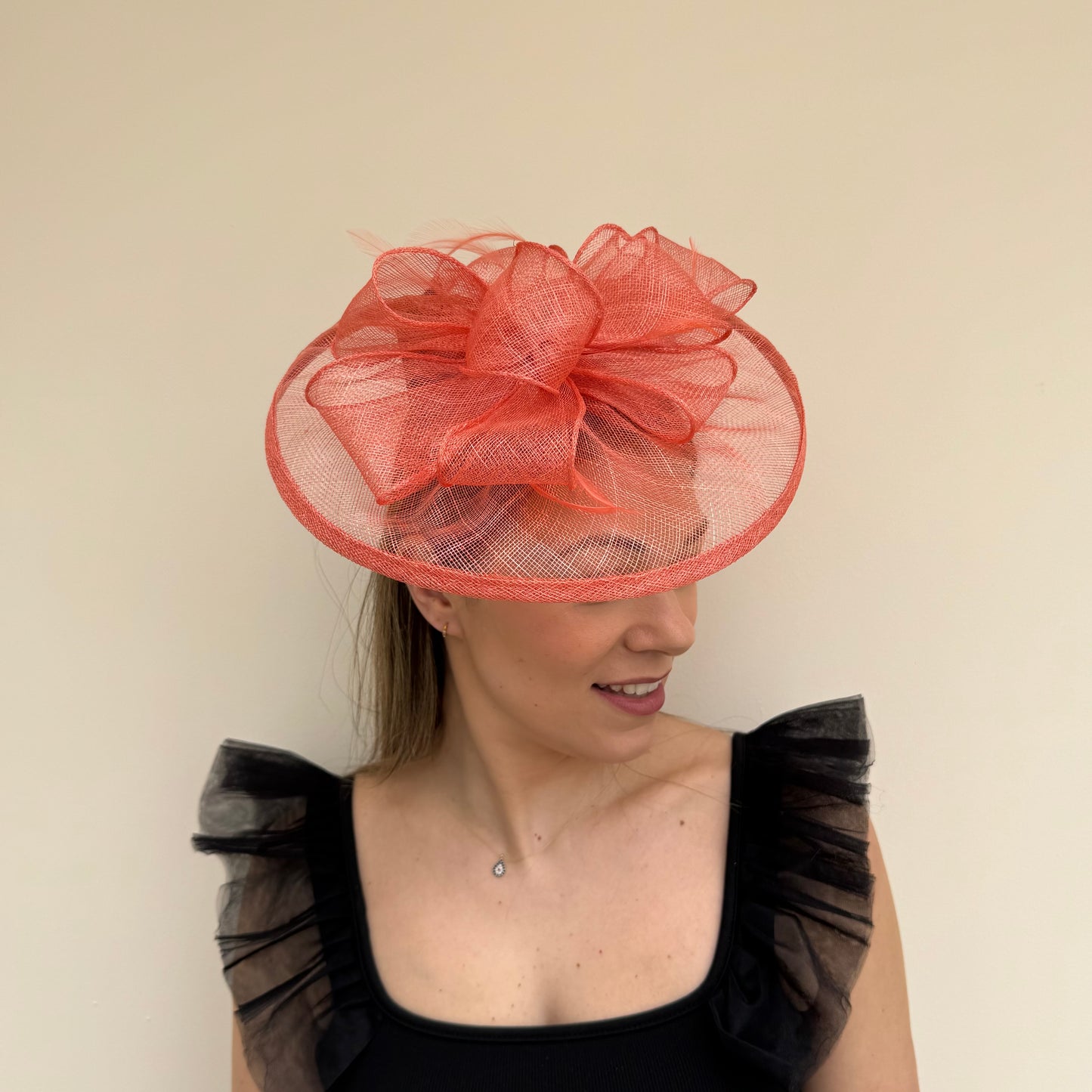 Failsworth SS26 8016 Sinamay Fascinaotor Papaya