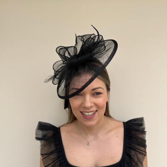 Failsworth SS26 8016 Sinamay Fascinaotor Black