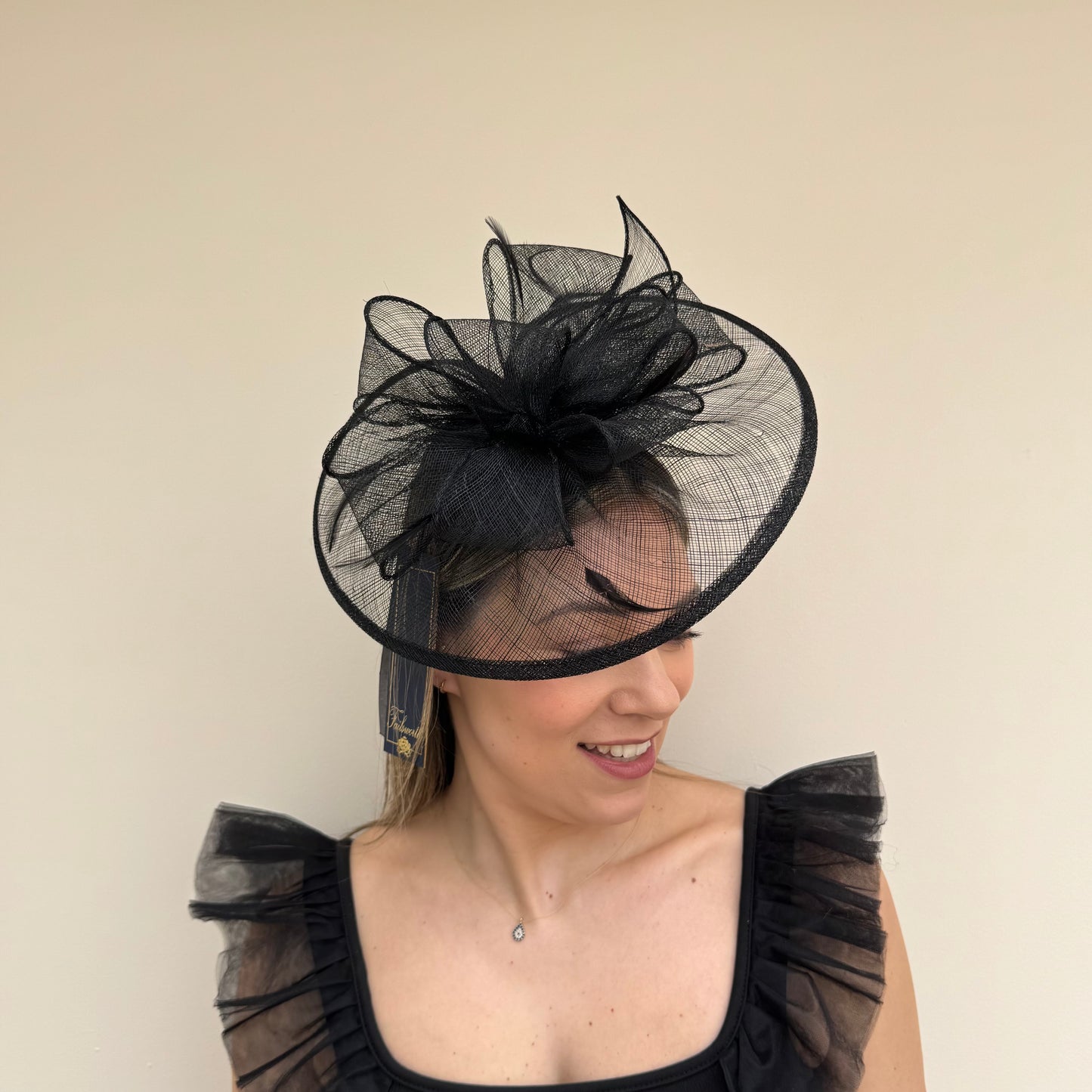 Failsworth SS26 8016 Sinamay Fascinaotor Black