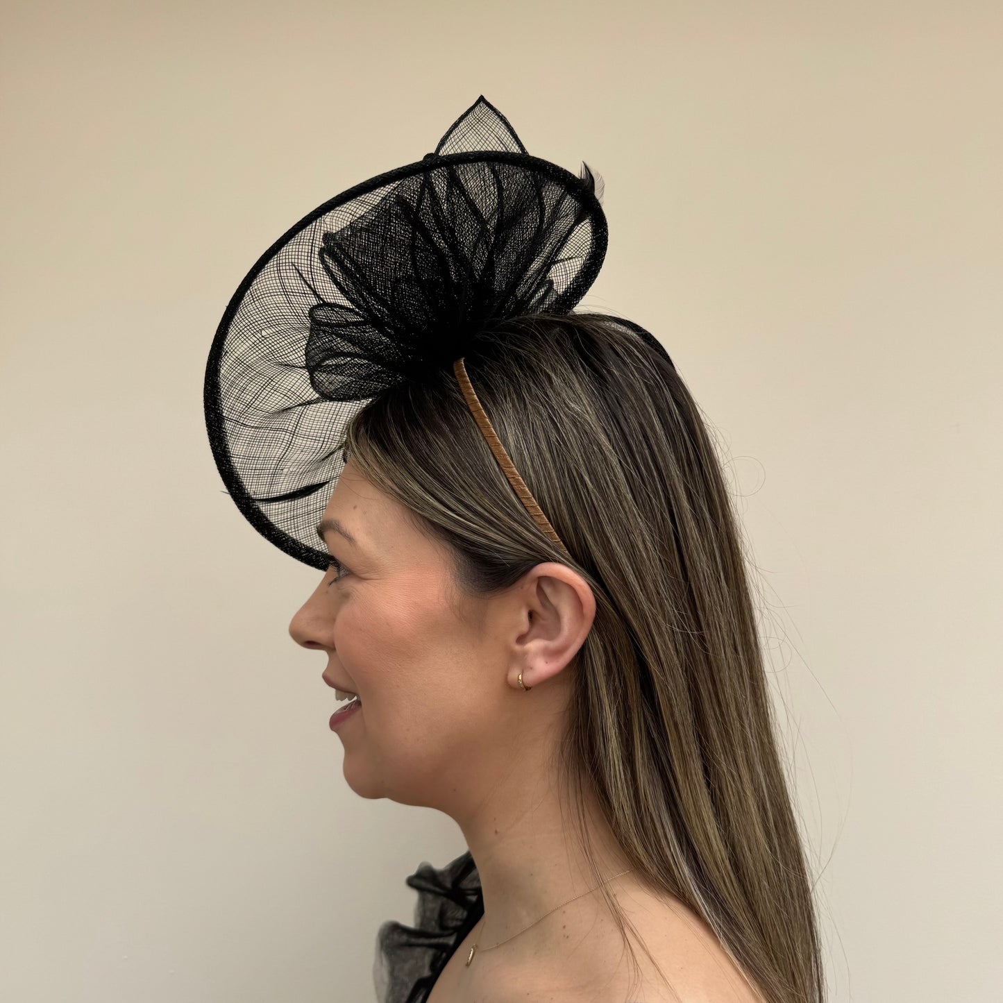 Failsworth SS26 8016 Sinamay Fascinaotor Black