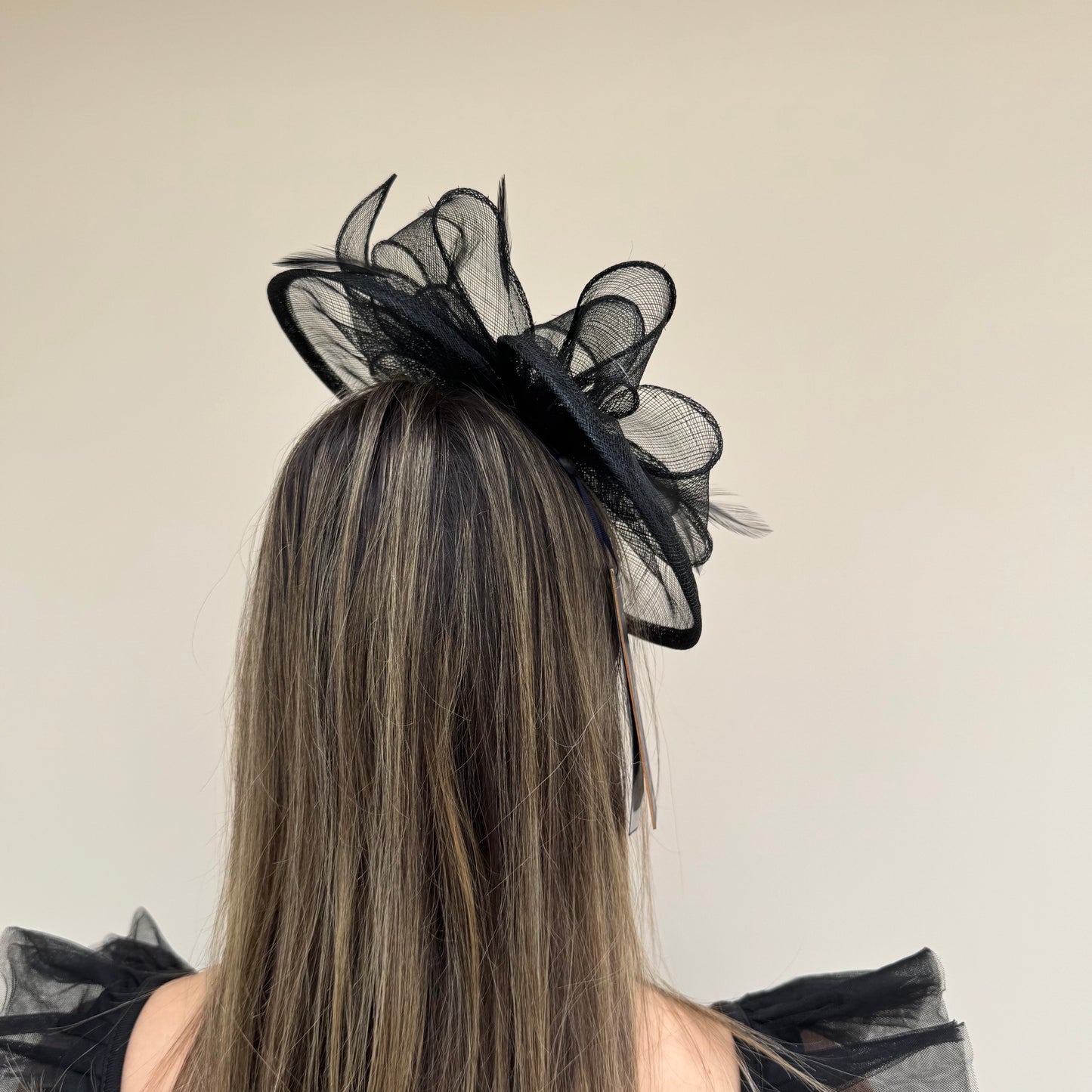 Failsworth SS26 8016 Sinamay Fascinaotor Black