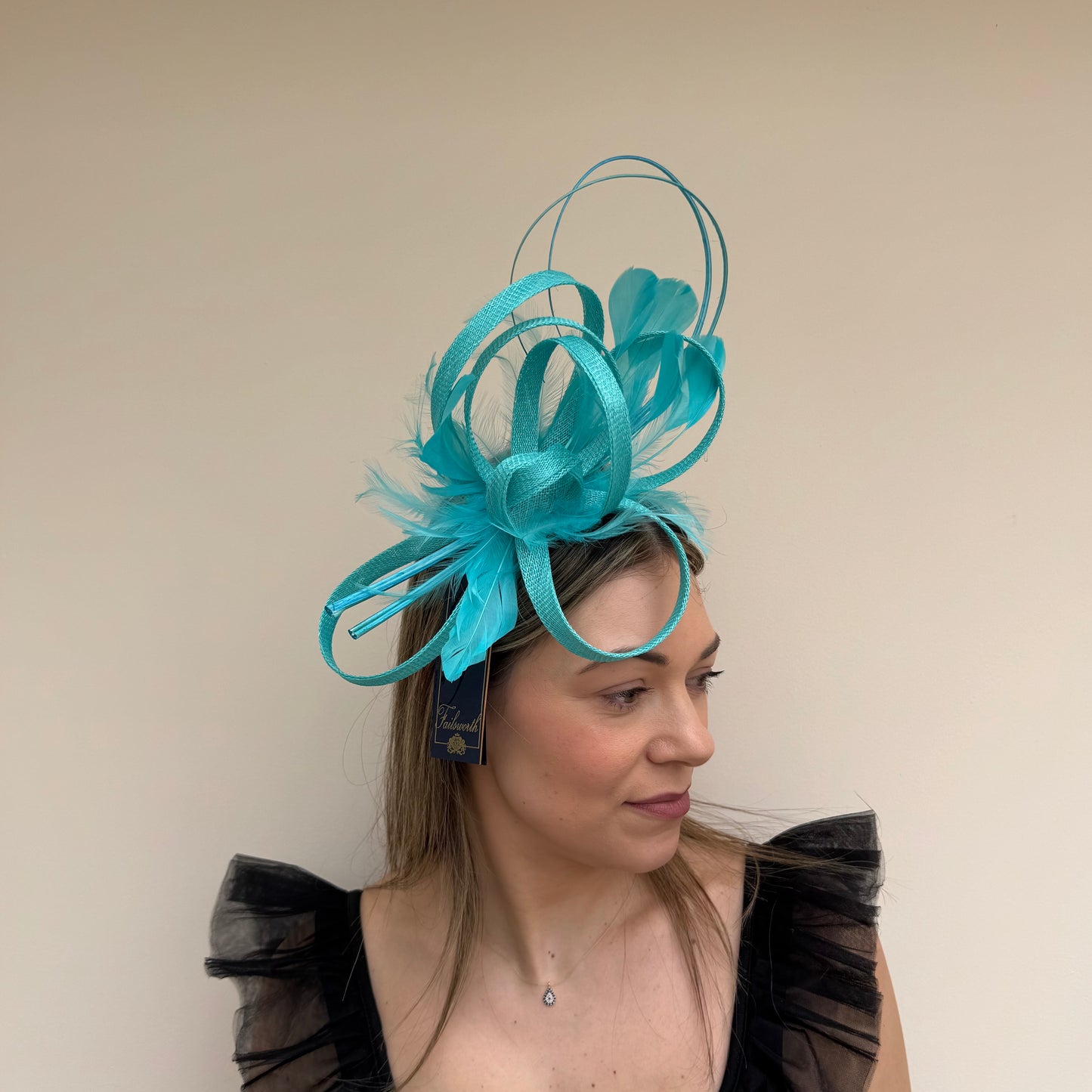 Faillsworth SS26 110 Sinamay Fascinator Capri
