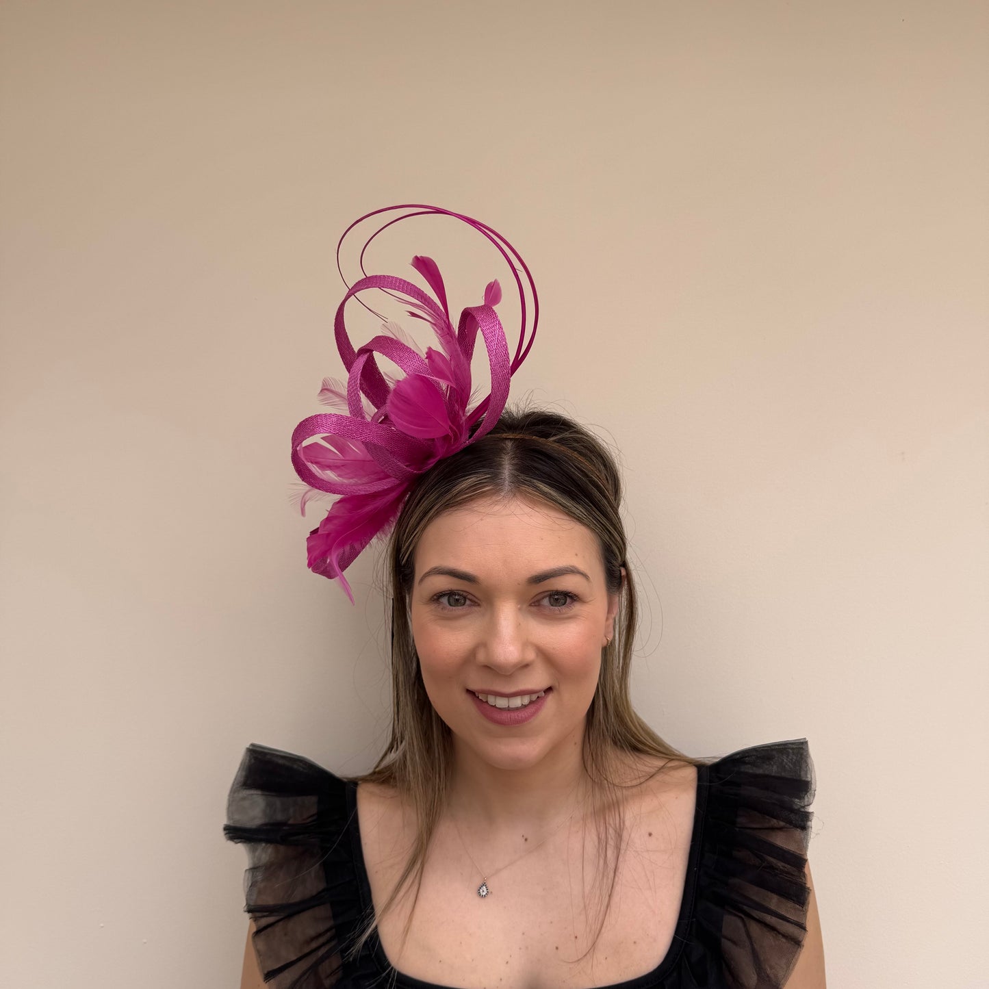 Failsworth SS26 110 Sinamay Fascinator Fuchsia