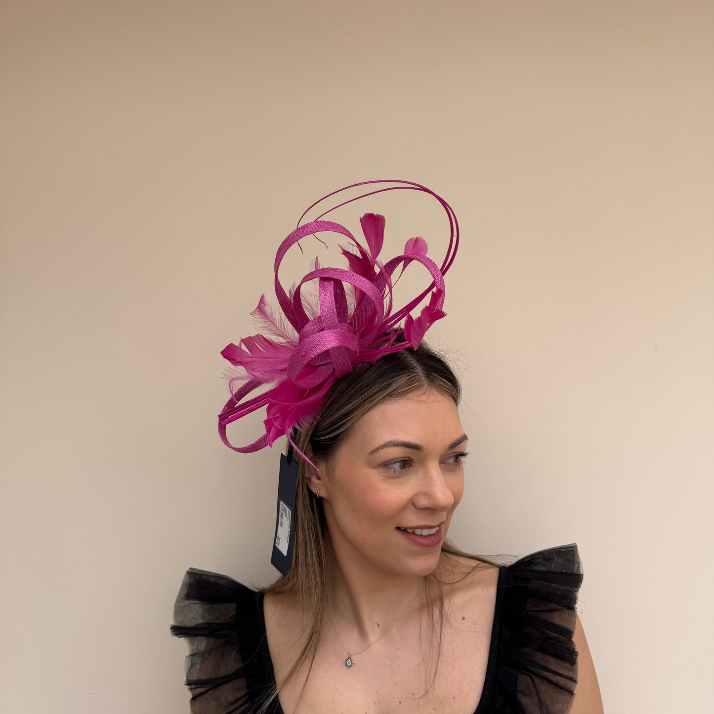 Failsworth SS26 110 Sinamay Fascinator Fuchsia