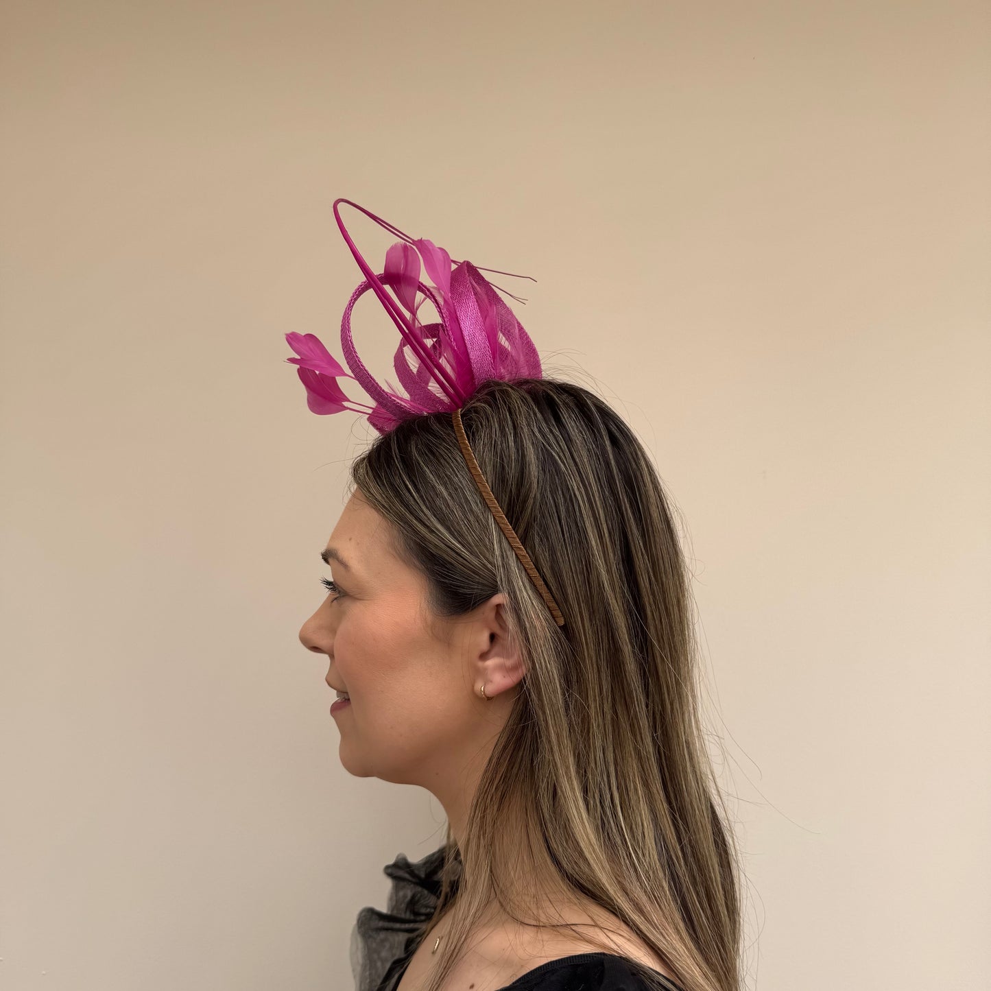 Failsworth SS26 110 Sinamay Fascinator Fuchsia