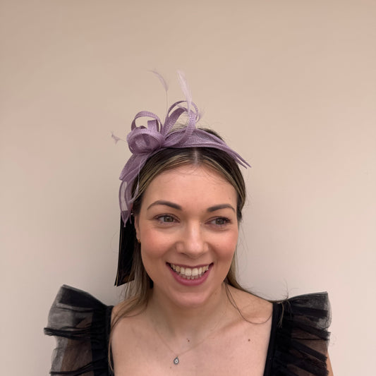 Failsworth SS26 8025 Sinamay Fascinator Iris