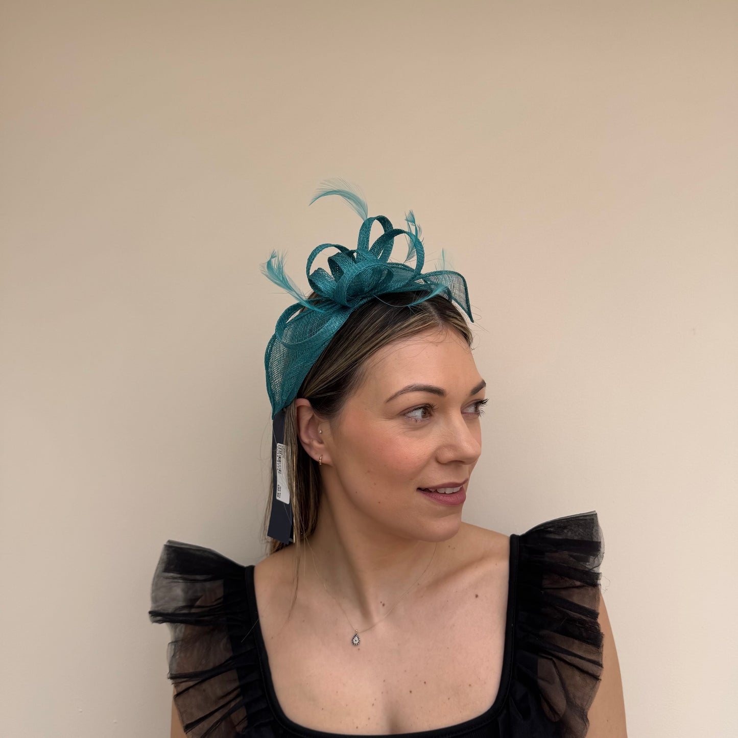 Failsworth SS26 8025 Sinamay Fascinator Peacock