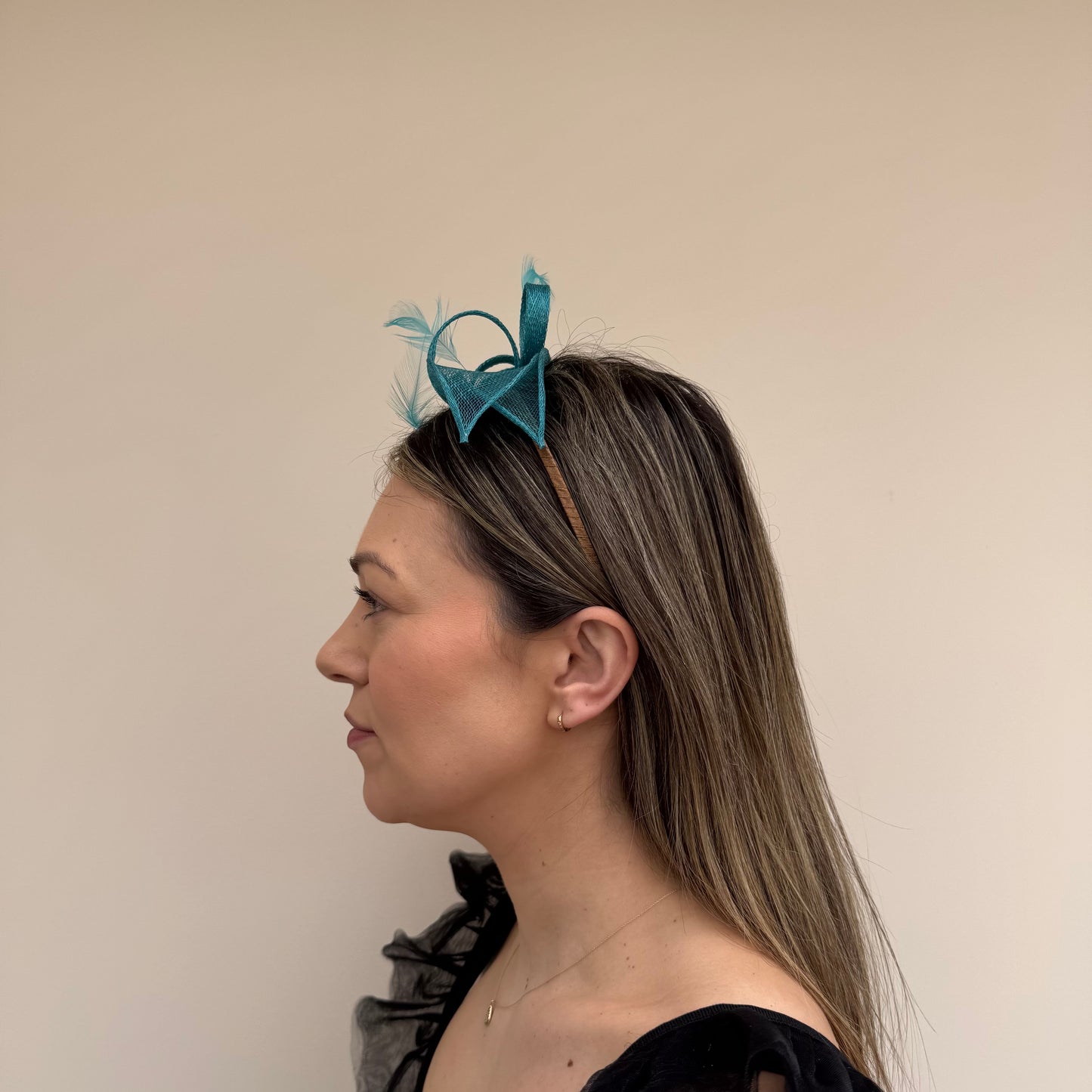 Failsworth SS26 8025 Sinamay Fascinator Peacock