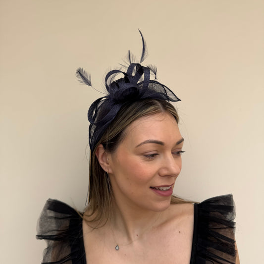 Failsworth SS26 8025 Sinamay Fascinator Ink