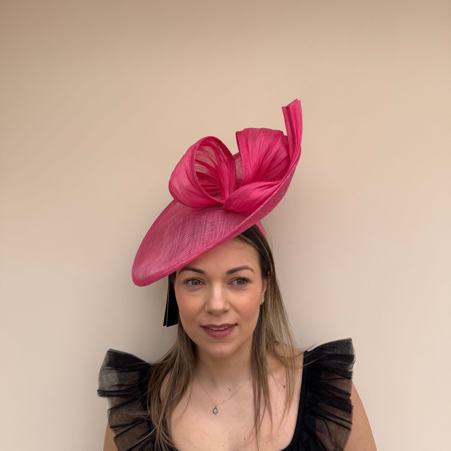 Failsworth SS26 129 Sinamay Silk Fascinator Magenta