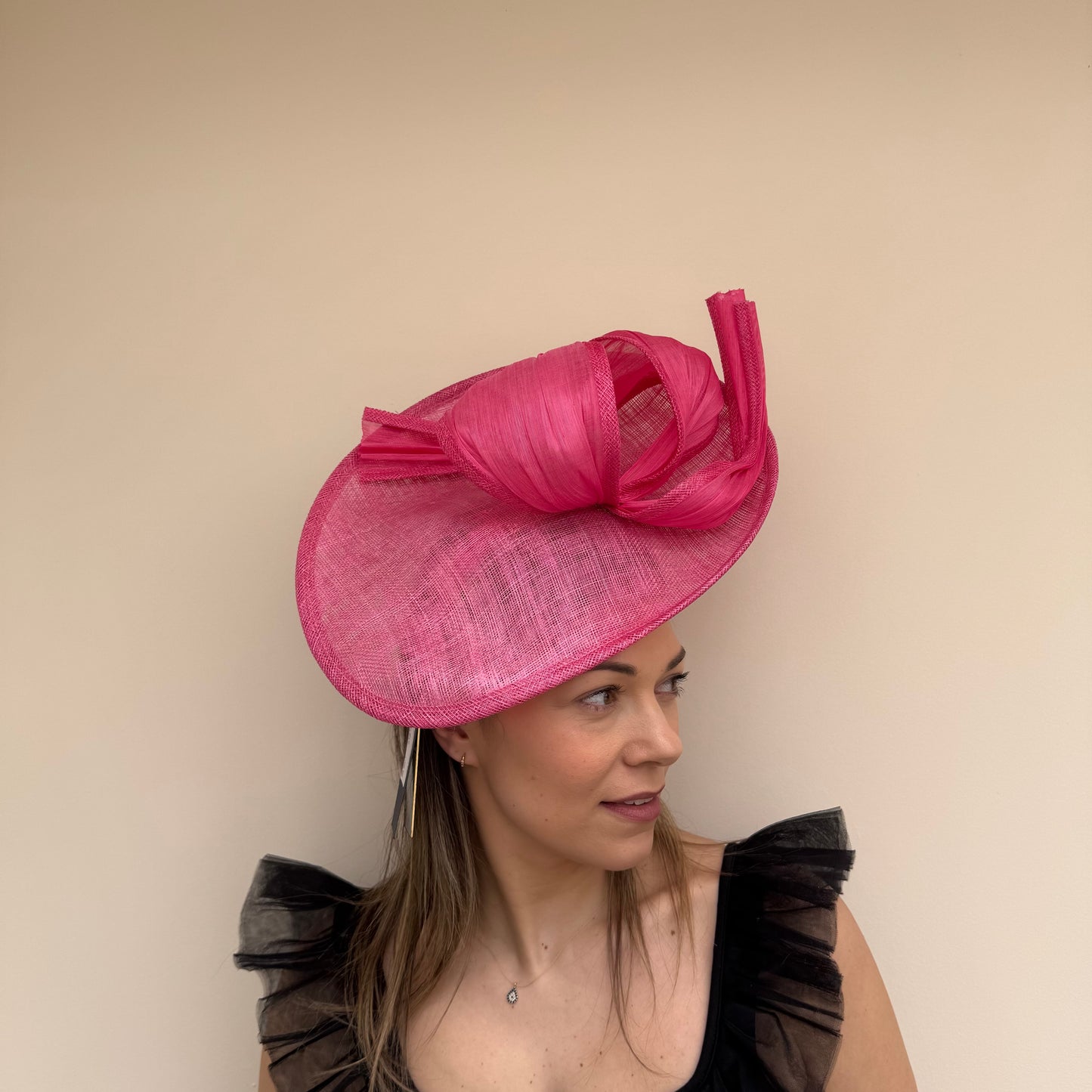 Failsworth SS26 129 Sinamay Silk Fascinator Magenta