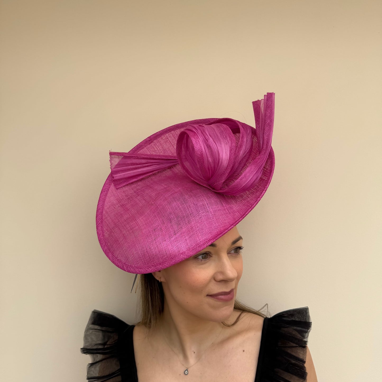 Failsworth SS26 129 Sinamay Silk Fascinator Fuchsia