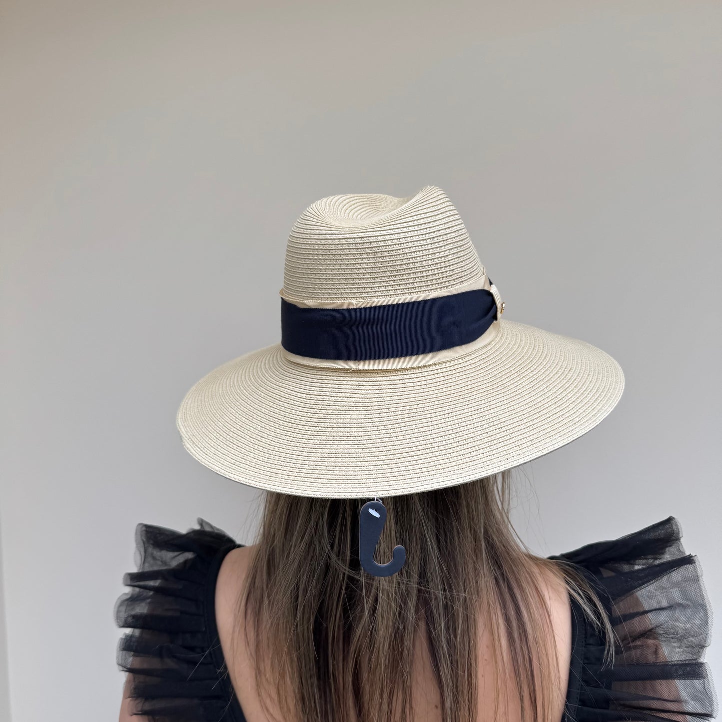 Failsworth SS26 Positano Straw & Navy adjustable fedora hat