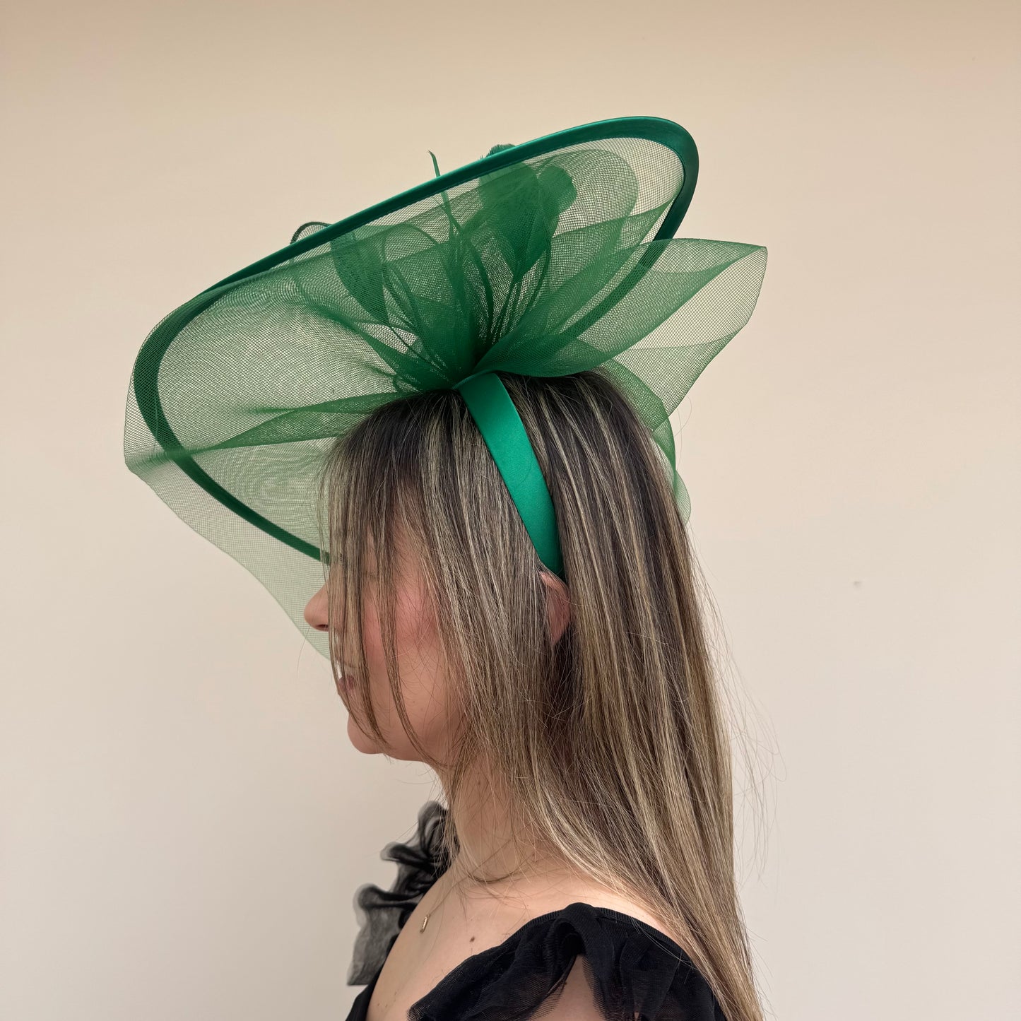 J Bees JB20/594 Emerald Green Net Fascinator