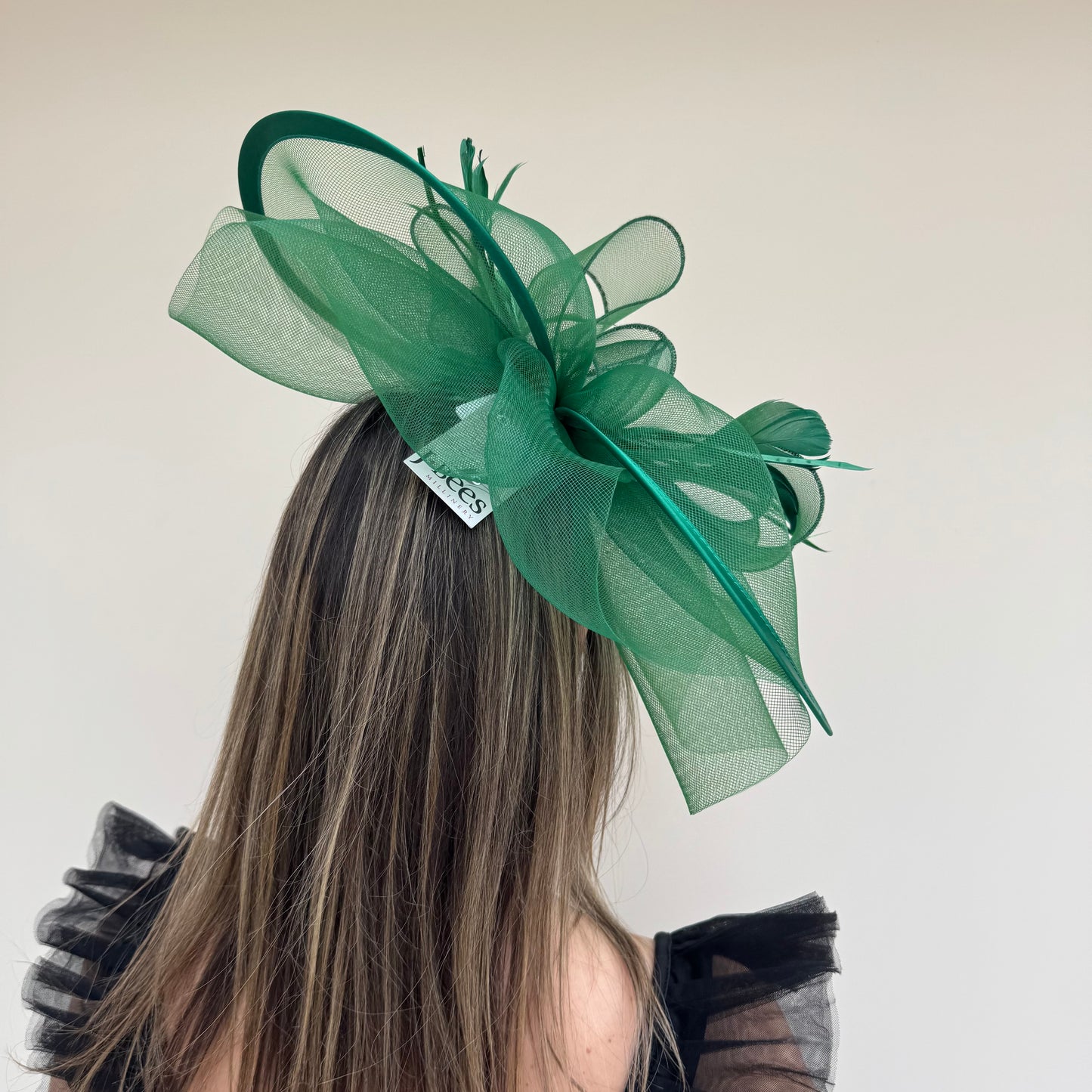 J Bees JB20/594 Emerald Green Net Fascinator