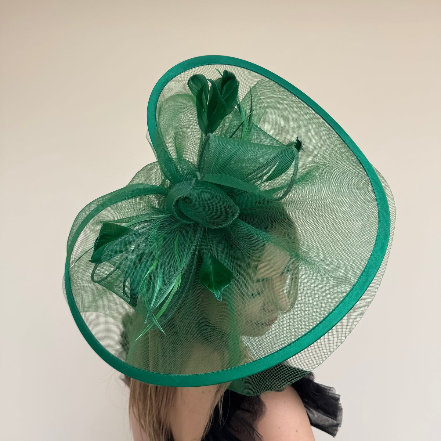 J Bees JB20/594 Emerald Green Net Fascinator