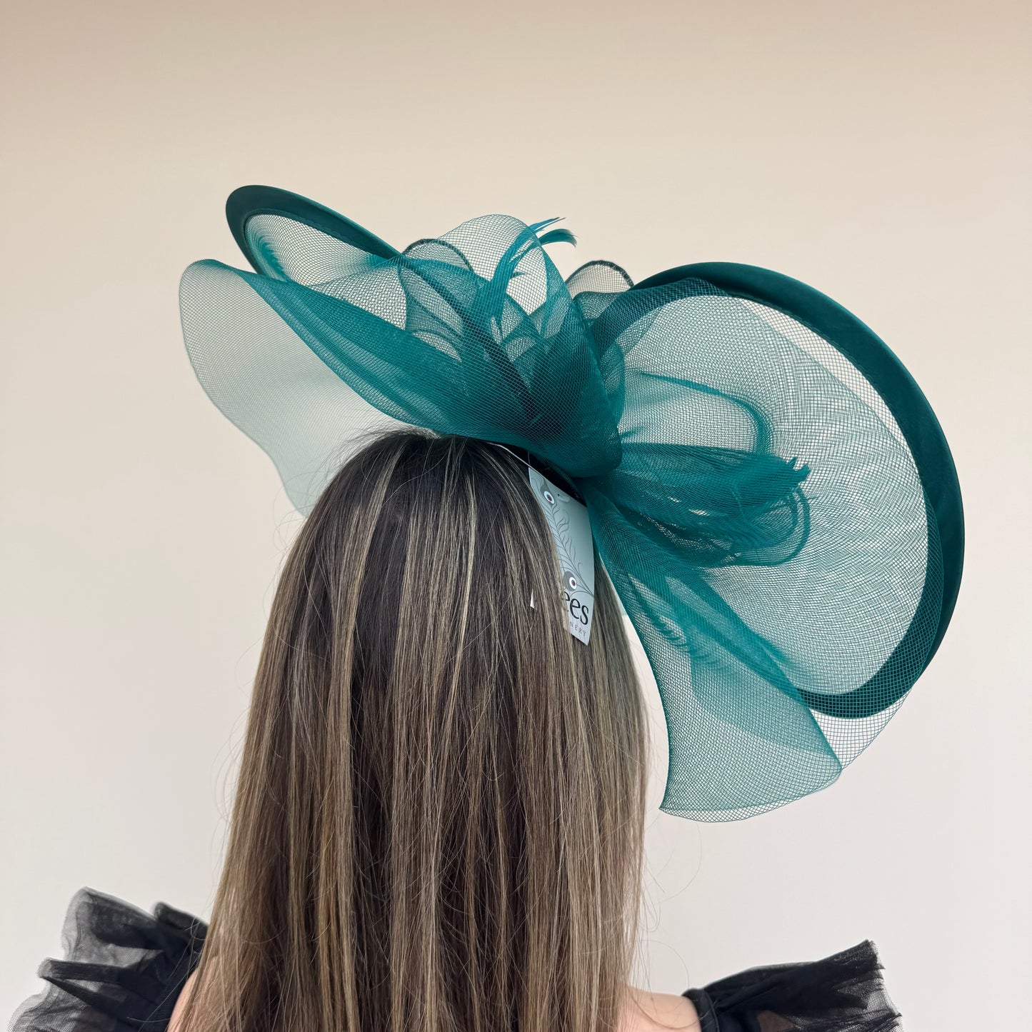 J Bees JB20/594 Forest Teal/Green Net Fascinator