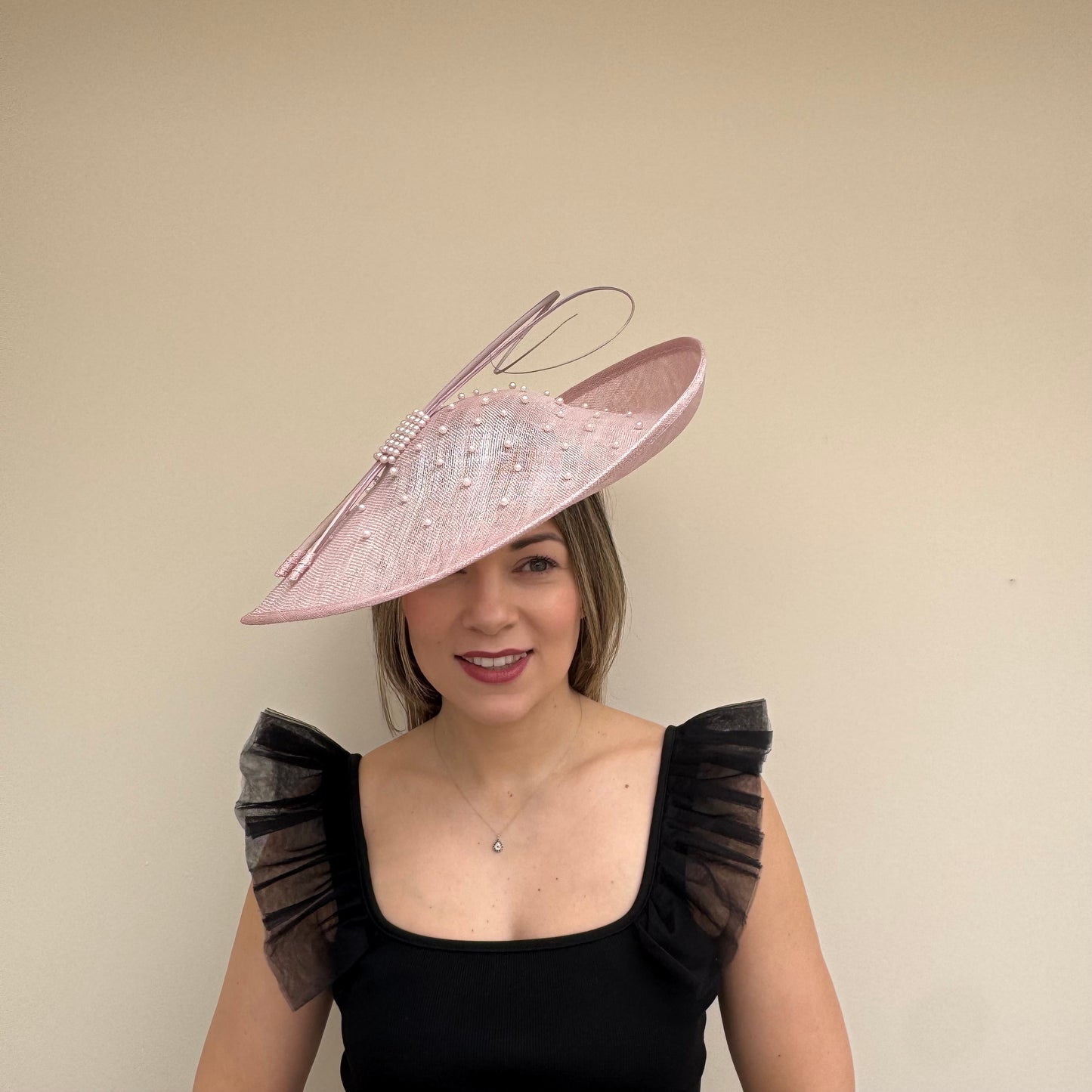 J Bees JB26/133 Orchid Pale Pink Hatinator with Pearls