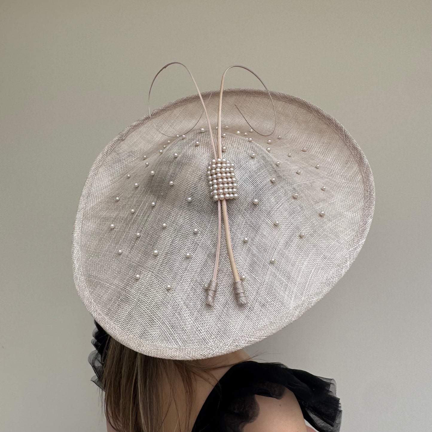 J Bees JB26/133 Pebble Beige Hatinator with Pearls