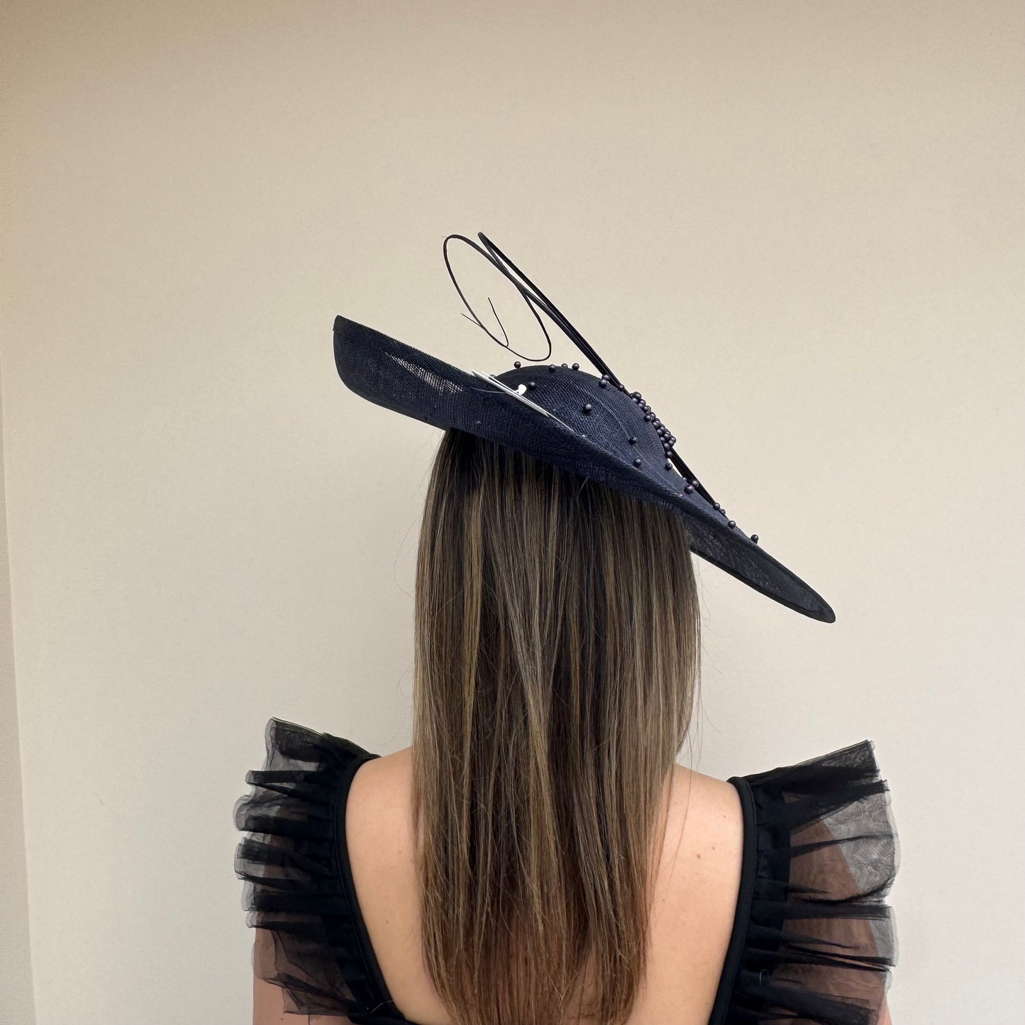 J Bees JB26/133 Navy blue Hatinator with Pearls
