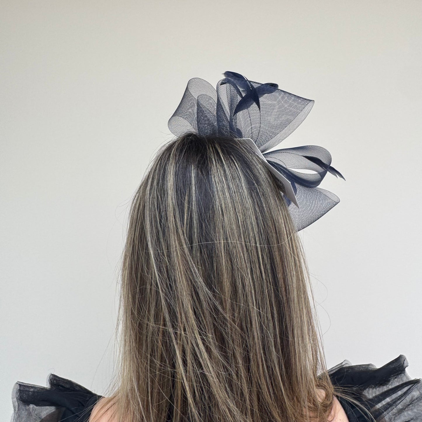 J Bees JB25/69A Navy Blue Fascinator with sparkle