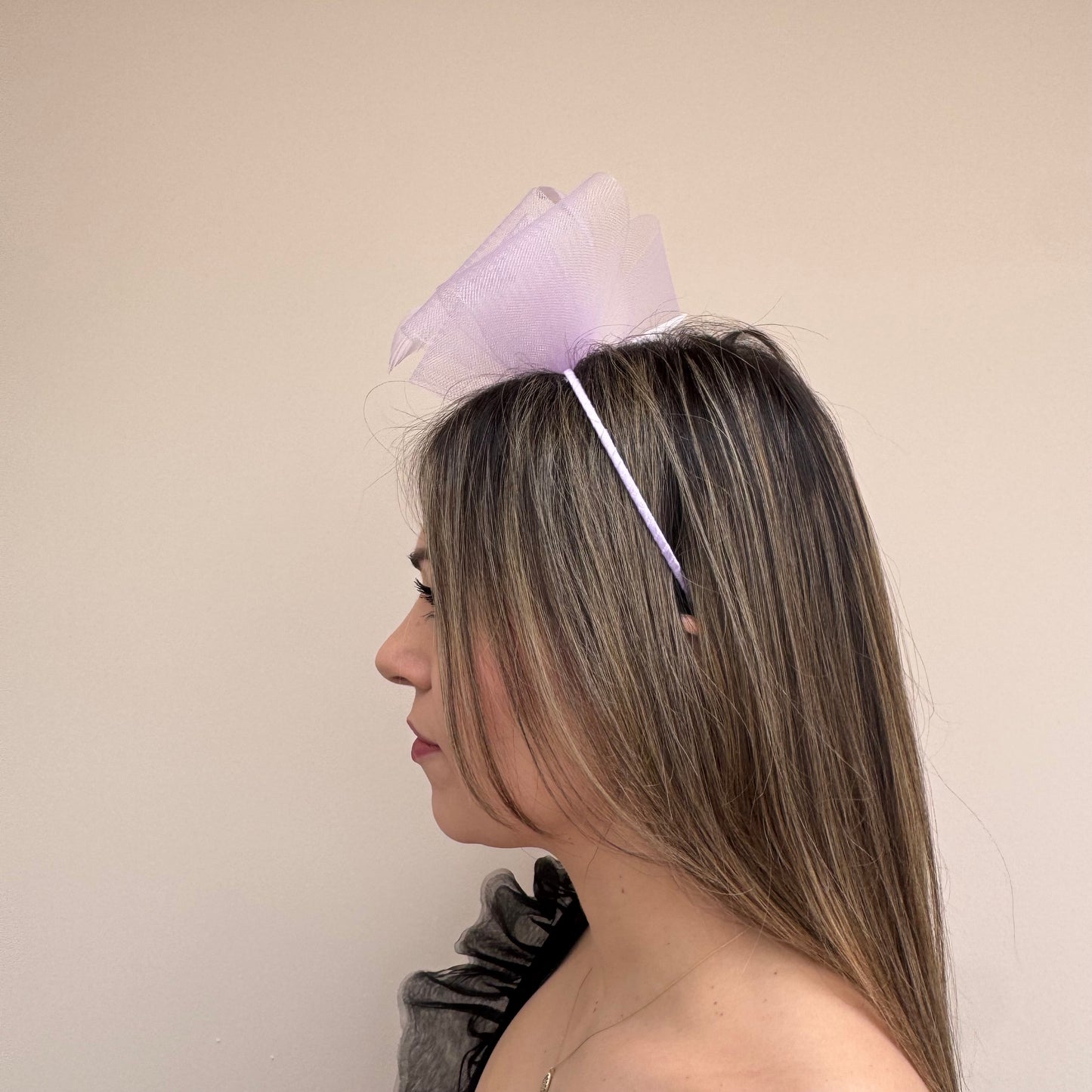 J Bees JB25/69A Lilac Purple Fascinator with sparkle