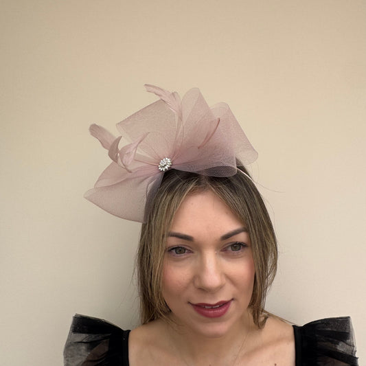 J Bees JB25/69A Orchid Pink Fascinator with sparkle