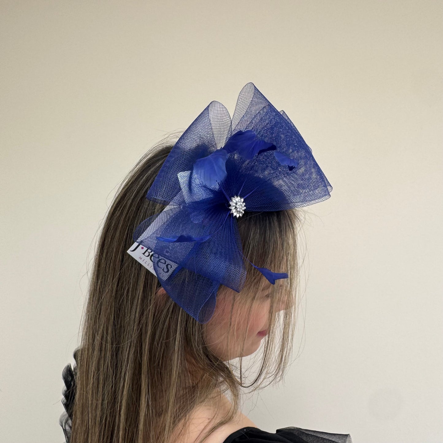 J Bees JB25/69A Cobalt Blue Fascinator with sparkle