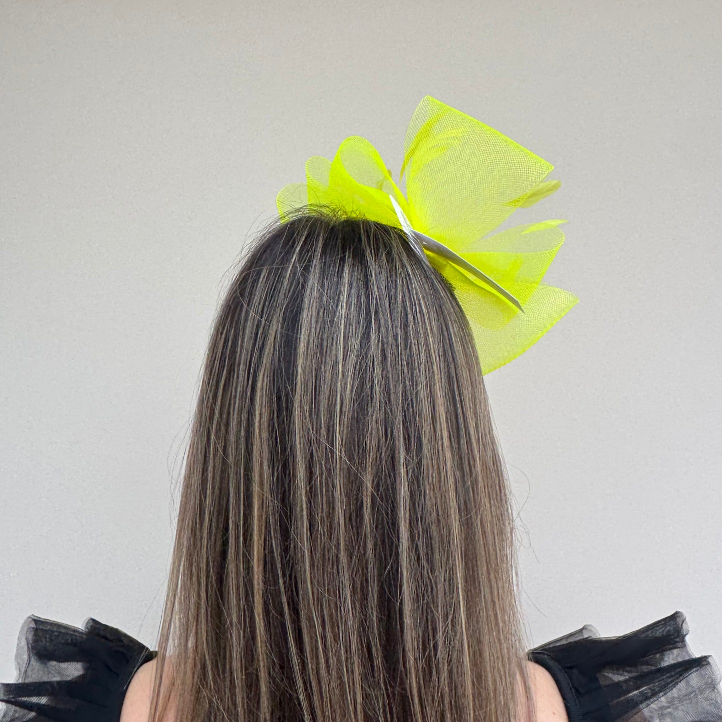 J Bees JB25/69A Zest Yellow Fascinator with sparkle