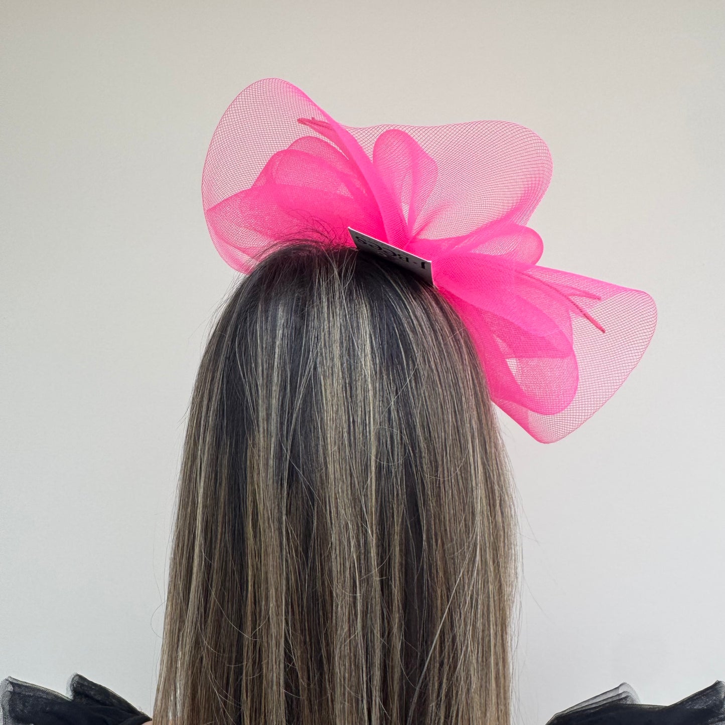J Bees JB22/72 Hot Pink Net Fascinator