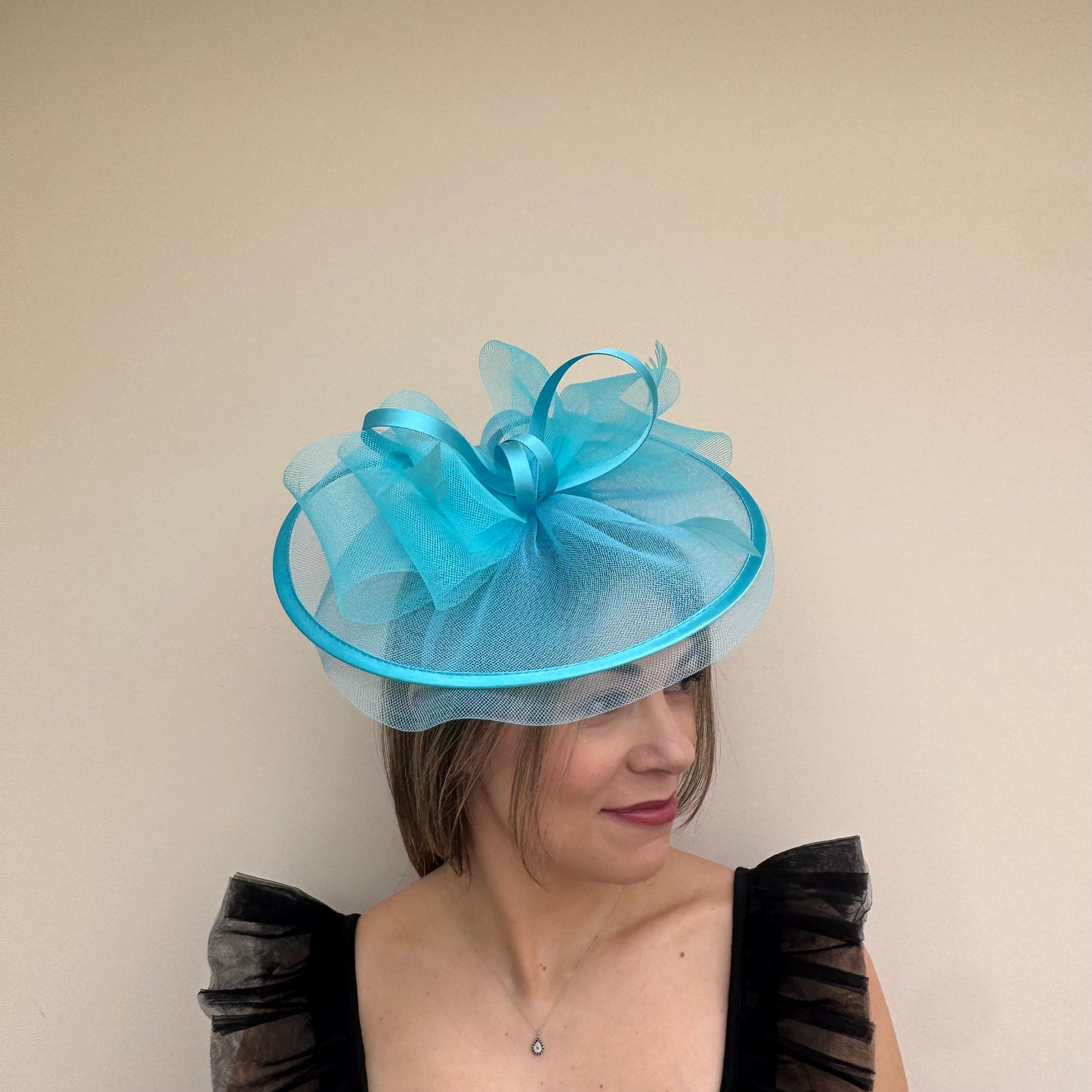 J Bees JB25/71 Turquoise Blue Fascinator