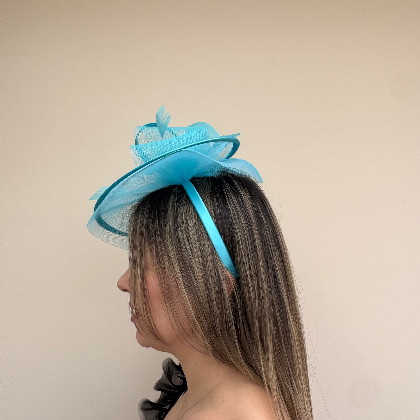 J Bees JB25/71 Turquoise Blue Fascinator