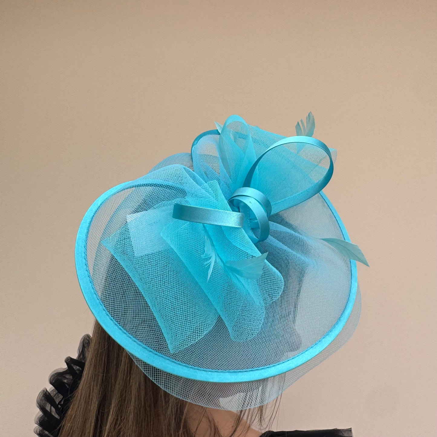 J Bees JB25/71 Turquoise Blue Fascinator