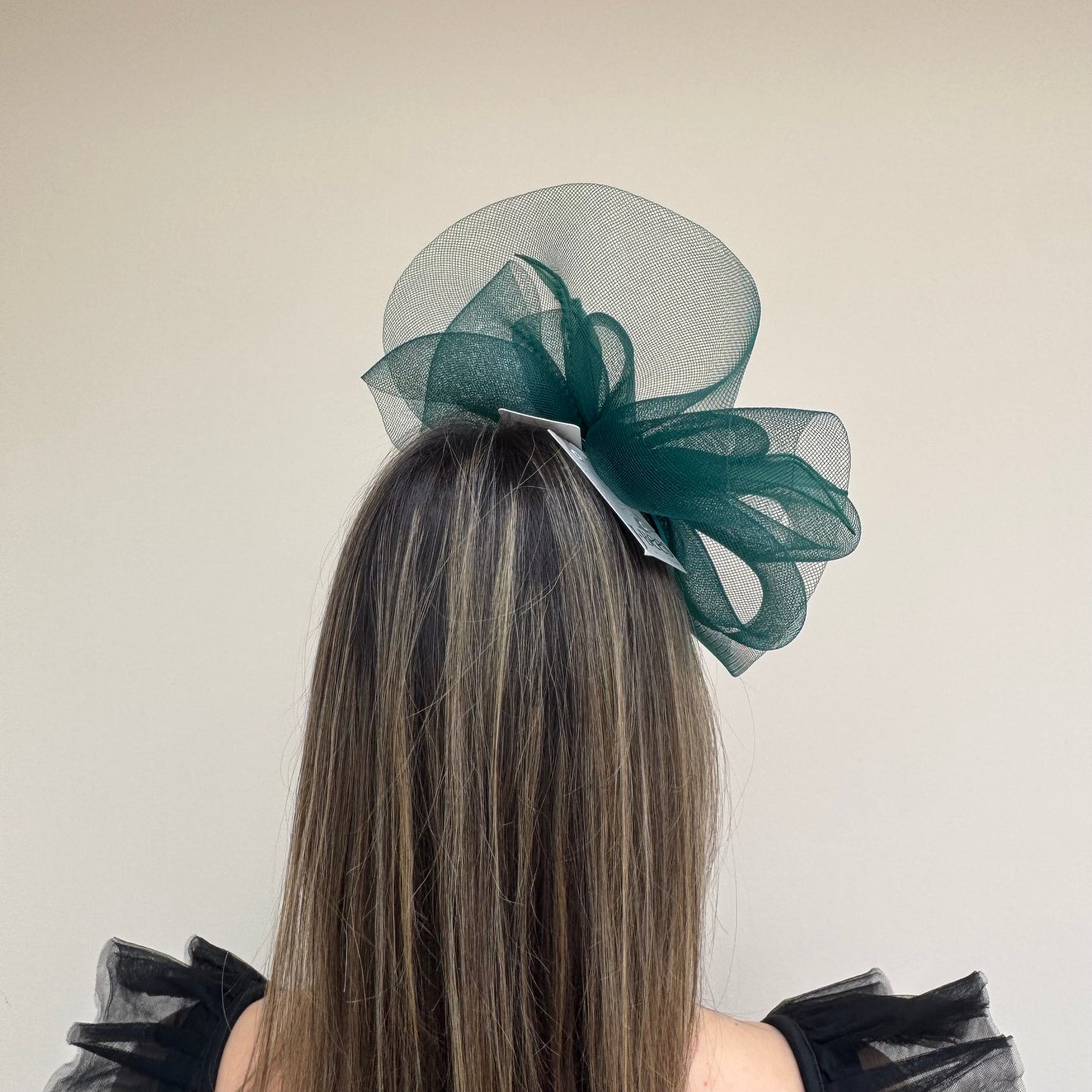 J Bees JB22/72 Forest Green Net Fascinator