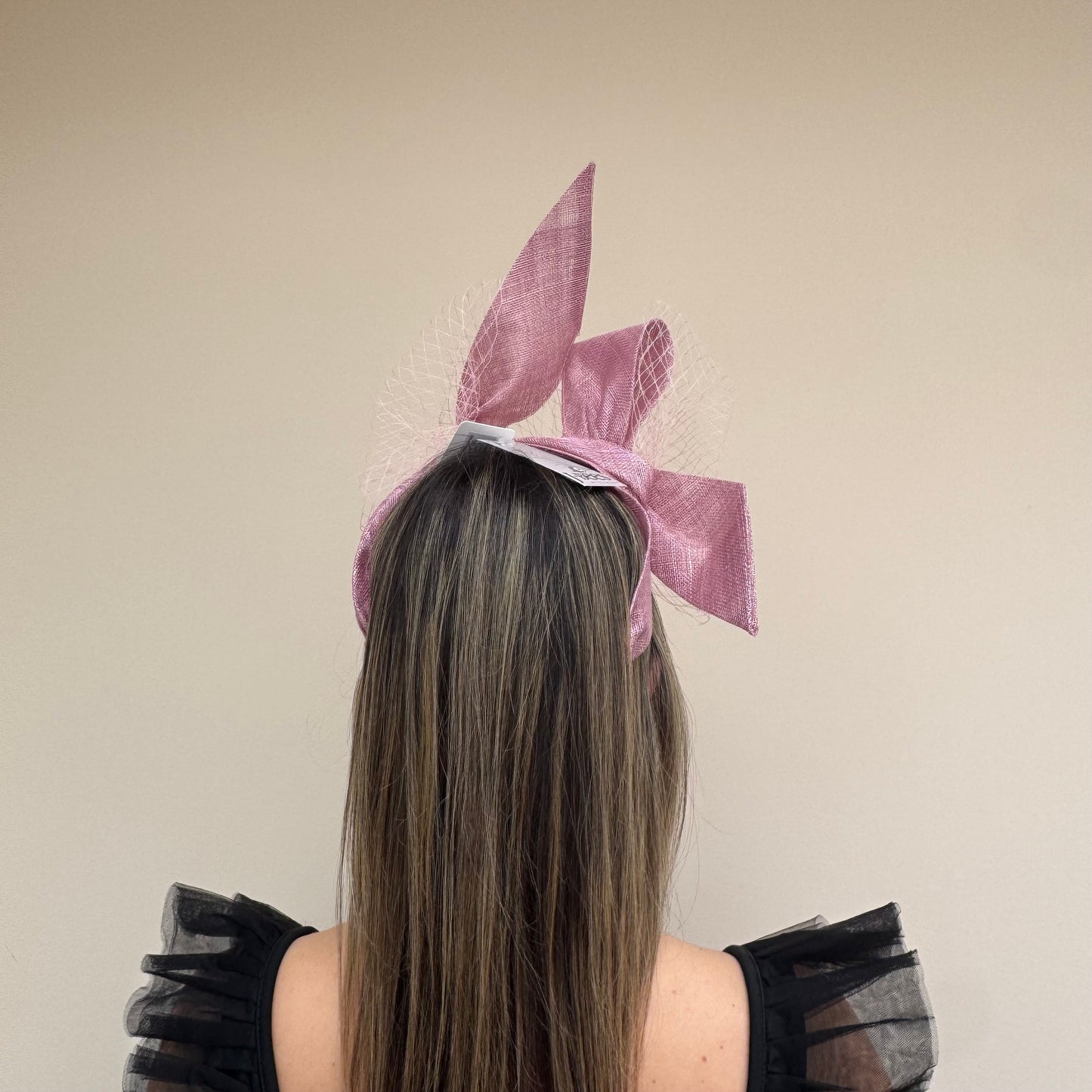 J Bees JB26/144 Quartz Pink Headband with Net Fascinator