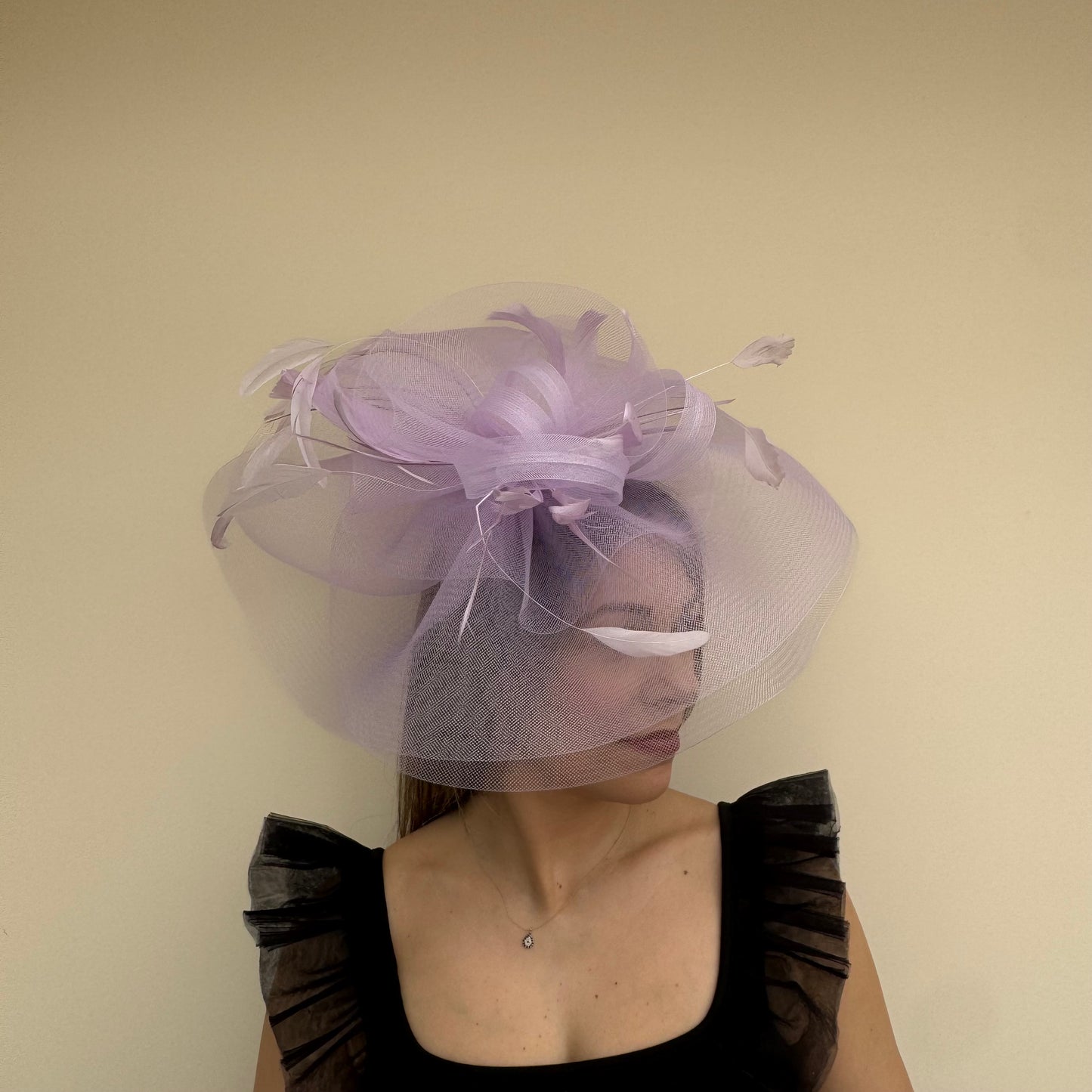 J Bees JB20/165 Lilac Purple Mesh Fascinator