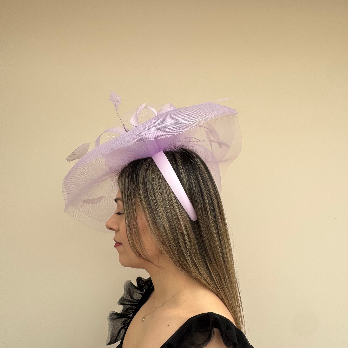 J Bees JB20/165 Lilac Purple Mesh Fascinator