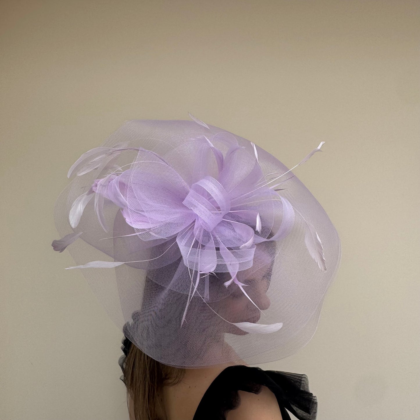 J Bees JB20/165 Lilac Purple Mesh Fascinator