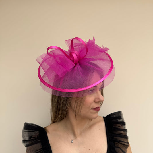 J Bees JB25/71 Magenta Pink Fascinator