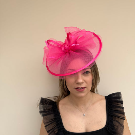J Bees JB25/71 Hot Pink Fascinator