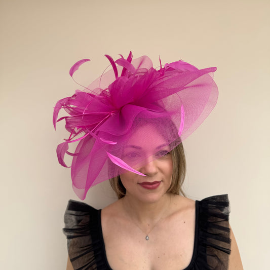 J Bees JB25/165 Fuchsia Pink Fascinator