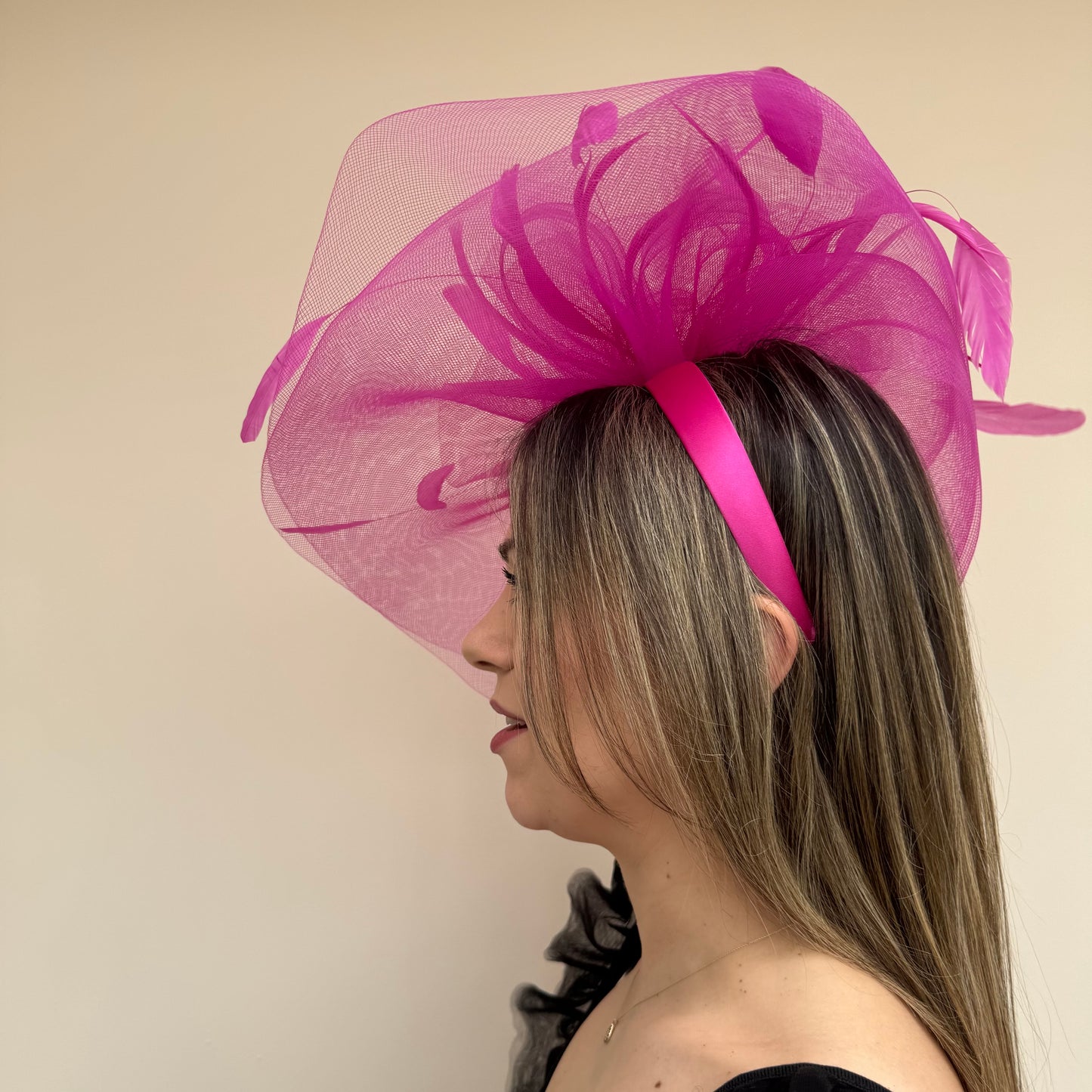 J Bees JB25/165 Fuchsia Pink Fascinator