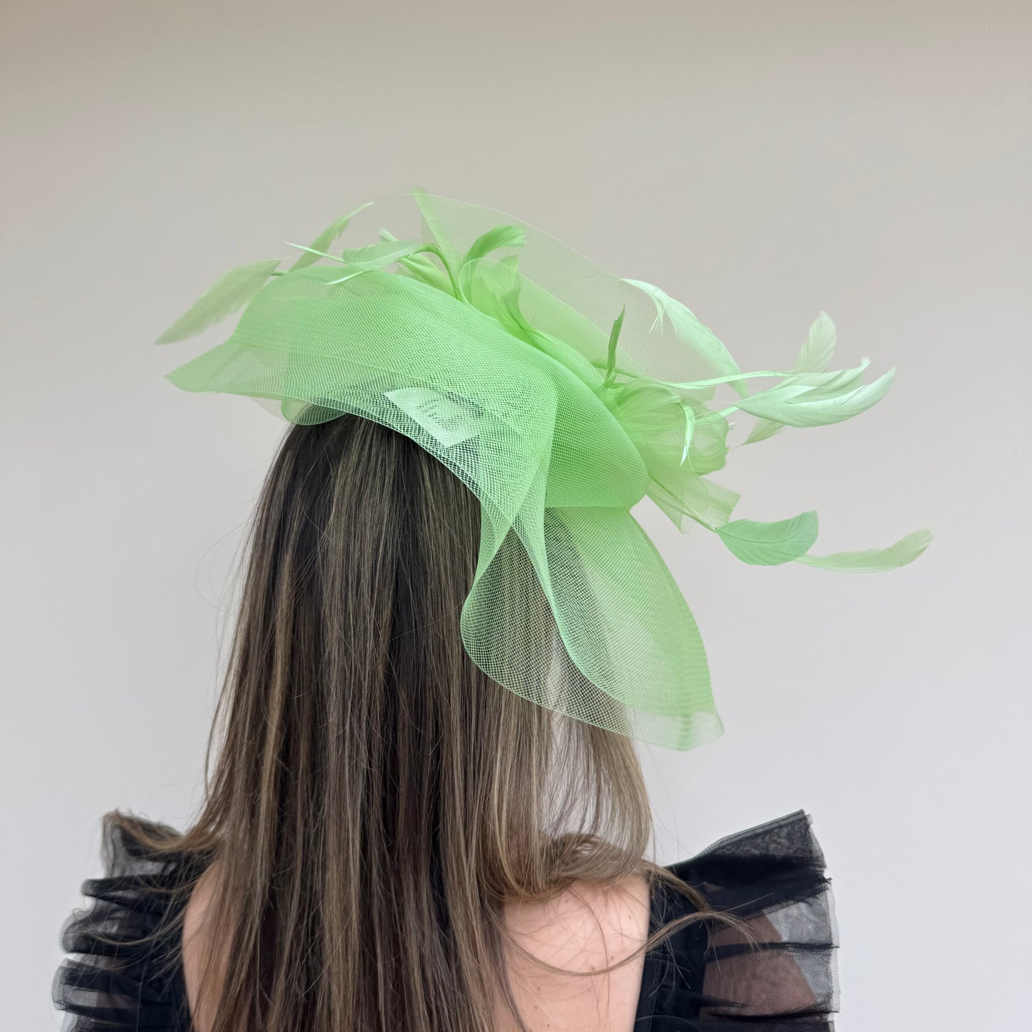 J Bees JB20/165 Meadow Green Crin Large Fascinator Meadow