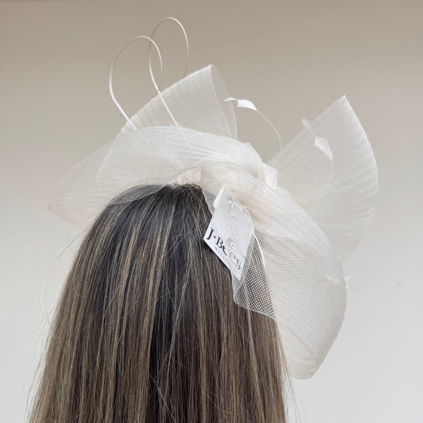 J Bees JB26/114 Champagne Beige Mesh Fascinator